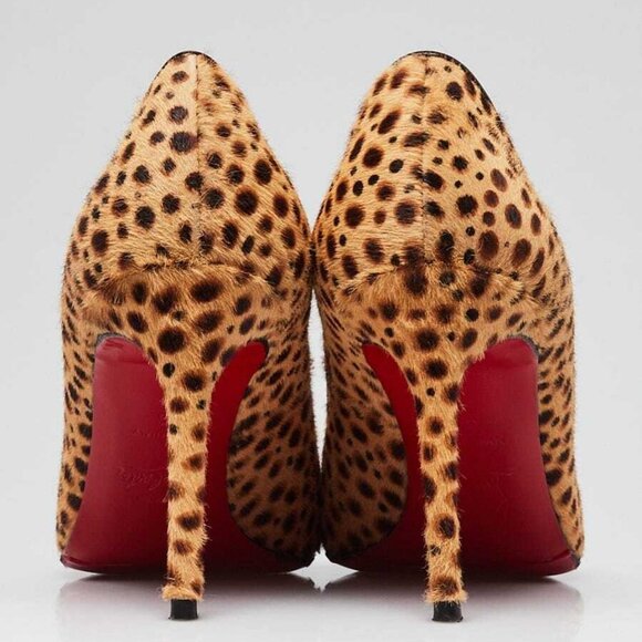 Christian Louboutin Leopard Print Calf Hair Simple 85 Pumps Size 5.5/36 - Picture 5 of 5